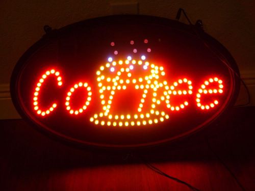 Collectable LED Oval Neon Light Up Coffee Animated Light