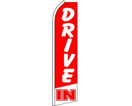 DRIVE IN 11.5ft x 2.5ft Super Flag Swooper Sign Advertising Banner FLAG ONLY