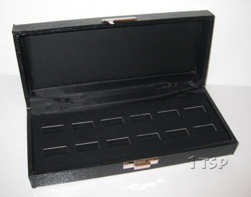 12 Slot Velvet Ring Jewelry Display Tray Case Box - Great for Travel