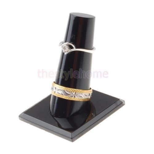 Black Plastic Finger Style Ring Jewelry Display Stand