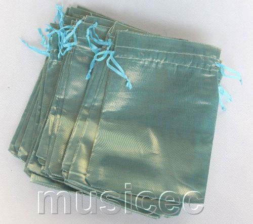 20 piece 5&#034;X7&#034; light green cloth thick Jewelry Pouch bags Gift packing T942A36