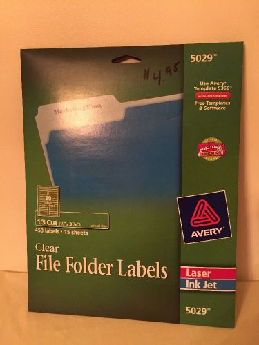 Avery Clear File Folder Labels Laser Inkjet Home Office School Supplies
