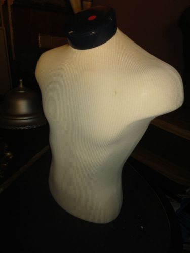 Pinnable White Male Torso Mannequin - Excellent Condition