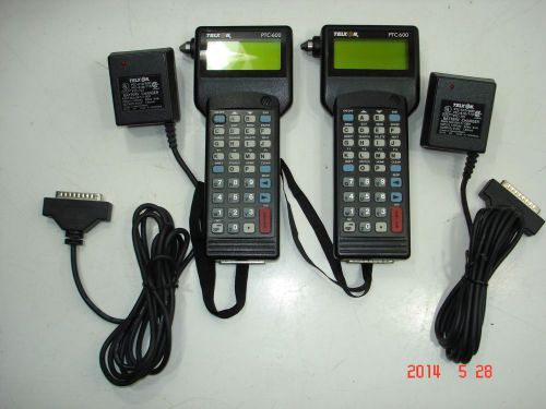 2 working TELXON PTC-600 handheld barcode scanner &amp; chargers