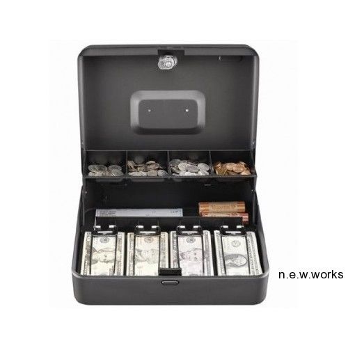 Tiered cash cashier money currency storage lock box register drawer store safe for sale