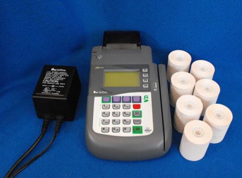 Verifone Omni 3200SE Credit Card Machine Built-In Printer PAPER Supply Cables