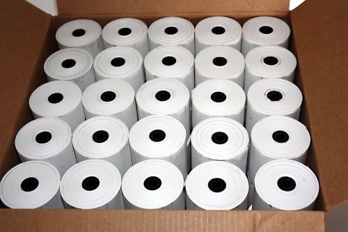 Box of 50  Thermal Register POS receipt  paper rolls 3 1/8&#034; x 290&#039; 80mm x 88.4m