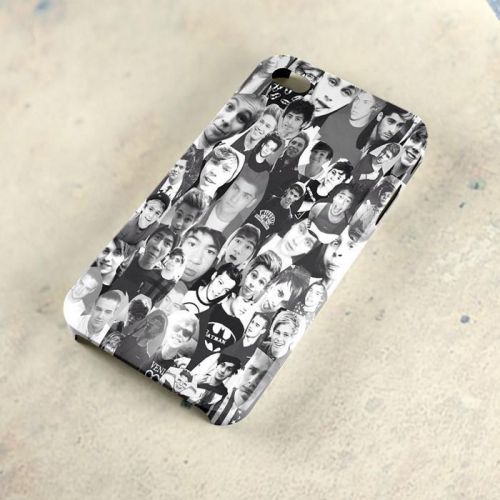 5SOS One Direction 1D Collage Grey Face A22 New iPhone 4/5/6 Samsung Galaxy Case