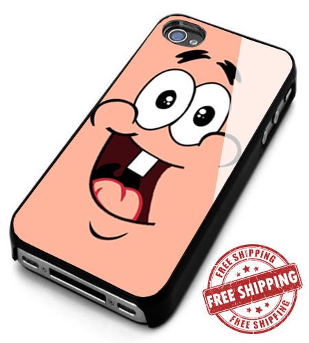 Funny Patrick Face Logo iPhone 4/4s/5/5s/5c/6 Black Hard Case