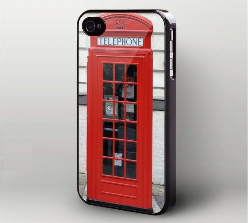 London Red Public phone Booth Retro for iPhone &amp; Samsung Galaxy - Case