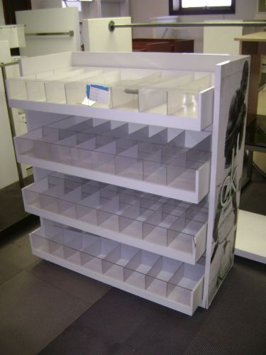RETAIL CABINET PULL OUT DRAWER DISPLAY  COMPARTMENT WHITE DISPLAY