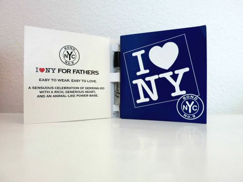 Lot X2 Bond No.9 I Love New York for Fathers EDP Perfume Spray Samples + GIFT