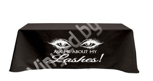 Ask Me About My Lashes Black #2 Table Cloth