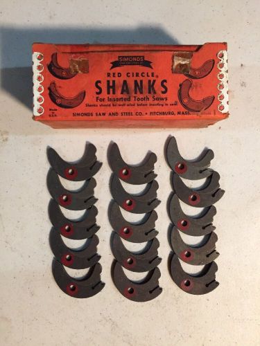 Box of 15 Simonds Saw &amp; Steel 10 Guage 2 1/2 Style Shanks -VINTAGE Box - N.O.S.