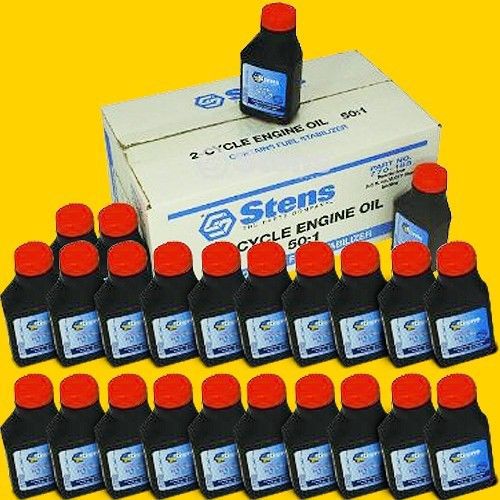 Echo two cycle oil mix by stens,50:1 ratio,each makes one gallon, 24 bottles for sale