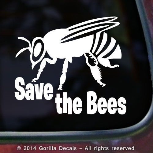 SAVE BEES Honey Beekeeping Beepkeeper Decal Bumper Sticker Car WHITE BLACK PINK