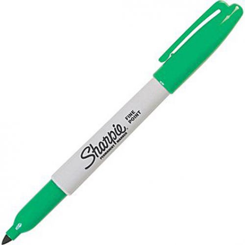Sharpie® fine point permanent markers green dozen durable tip detailed lines for sale