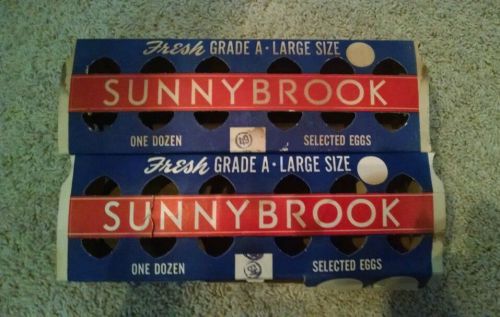 2 Vtg. Sunny Brook egg cartons