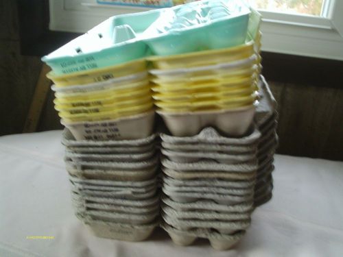 20 used Egg Cartons;12 cardboard Large;8 Styrofoam 1 Med. 7 Large