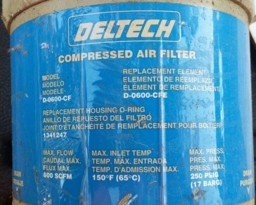 Deltech D-0600-cf compressed gas filter system