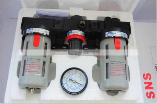 1PCS SNS BC4000 1/2BSPT Filter Regulator Lubricator air water separator for air