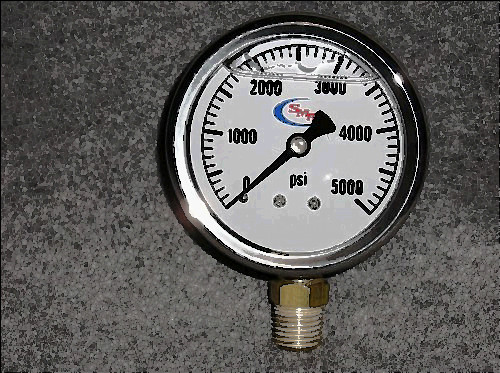 1:5000 for sale, 5000# liquid filled pressure gauge air water hydraulic