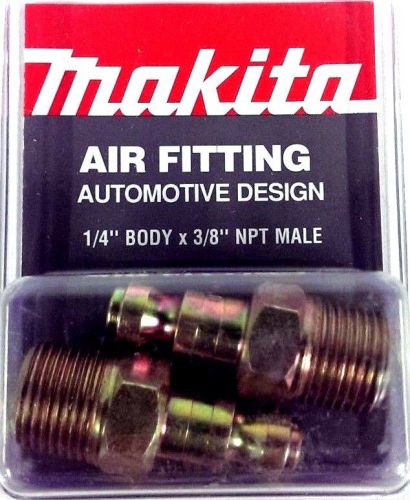 Makita 1/4&#034; body x 3/8&#034; NPT M-AUTO Air Fitting YY311009-A 2pk *Made In The USA*