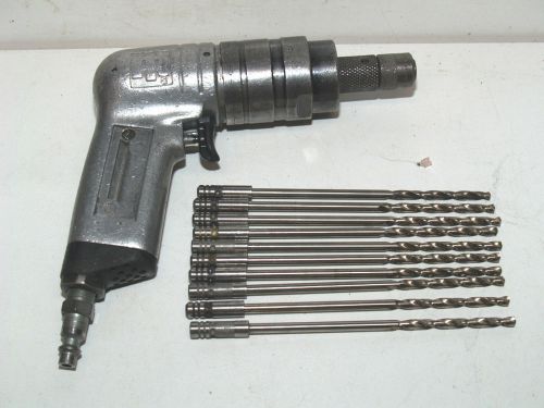 Ingersoll-rand 7ah1 pneumatic quick change drill 6000 rpm with ten 3/16 bits for sale