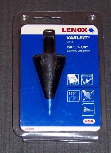 Lenox 30888 vb11 7/8&#034; - 1-1/8&#034; vari-bit step bit with 3/8&#034; shank - made in usa for sale
