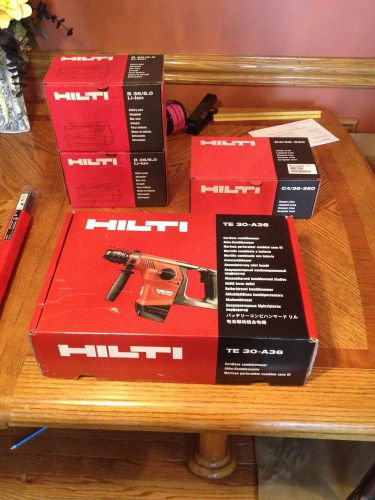 HILTI TE 30-A36 ATC - AVR CORDLESS COMBIHAMMER, BRAND NEW WITH EXTRAS
