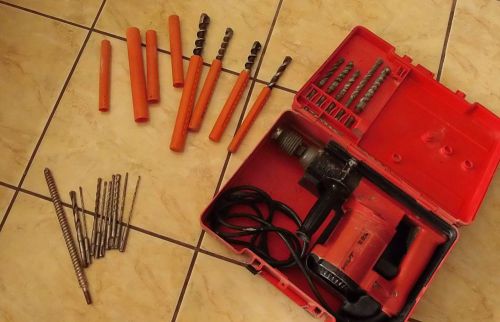 HILTI TE22 TE 22 TE-22 HAMMER DRILL WITH 20 DRILL BITS.   WORKS GREAT