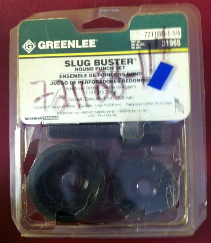 GREENLEE 7211BB-1-1/4 7211BB11/4 7211BB 1 1/4 Slug Buster Round Punch Set NEW