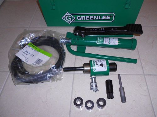 New* greenlee 7606sb ? 646 knockout punch set 1725 foot pump ram hose case unuse for sale
