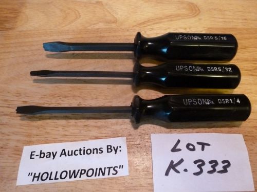Locksmith tool upson dsr 5/16, 5/32 &amp; dsp 1/4 screwdriver security remover 3pc. for sale