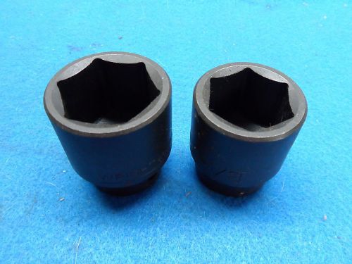 Wright, #4840 &amp; 4836, impact sockets, 1 1/4&#034; &amp; 1 1&#039;8&#034;, 1/2&#034; drive, (2) for sale