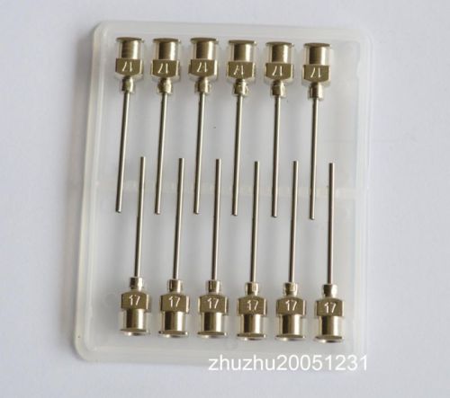 1&#034; 17gauge blunt stainless steel dispensing syringe needle tips 36pcs for sale