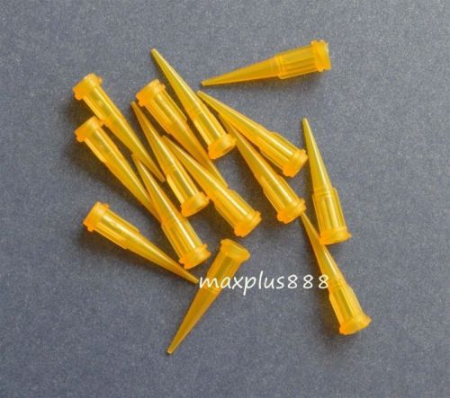 100pcs TT Blunt dispensing needles plastic tapered tips 27Gauge Orange