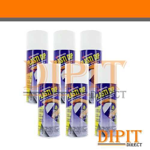 Performix Plasti Dip Matte White 6 Pack Rubber Coating Spray 11oz Aerosol Cans
