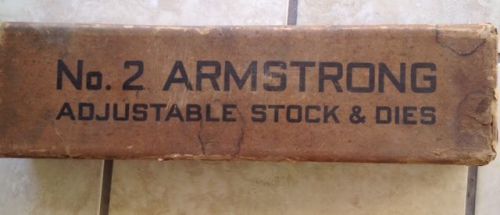 ARMSTRONG Bros No 2 Stock and Dies for pipe threading orig. boxes 1/2&#034; &amp; 3/4&#034;