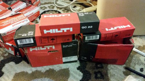 2 HILTI Nails 750x X-GN 20 MX 3/4  And HILTI GC 3 FUEL CELL GASS CARTRIDGE #3