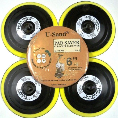 *set 4* backer pad plus pad savers for cherryhill floor sanders u-sand, pro bp6 for sale