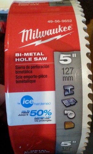 *new* milwaukee 5&#034; ice hardened bi-metal hole saw 49-56-9652 *new* for sale