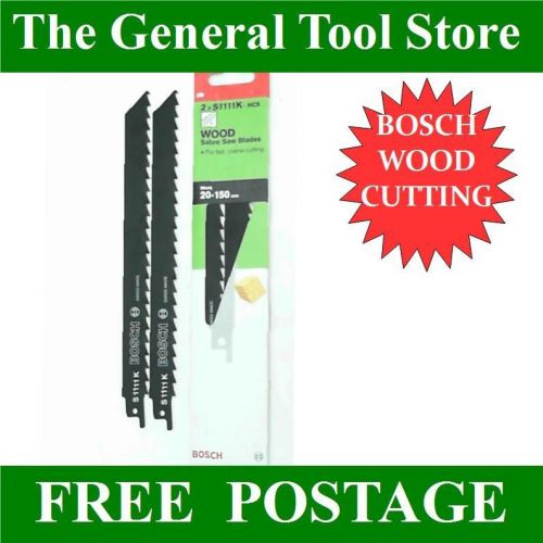 BOSCH WOOD FAST COARSE CUTTING RECIPRO SABRE SAW BLADES 20-150 MM TIMBER S1111K