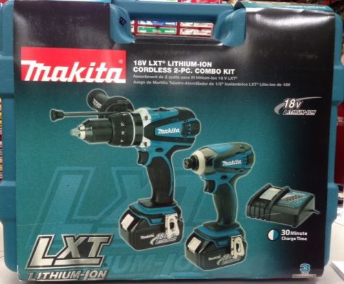 Makita 18v cordless lxt lithium-ion 2-piece combo kit lxt218 new for sale