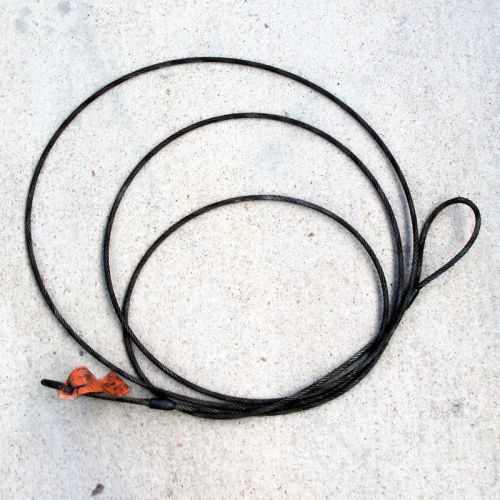 Wire rope cable sling 3/8&#034;d x 20&#039;&#039;&#039;&#039; l eye and eye 4&#034;w x 8&#034;l stranded steel for sale