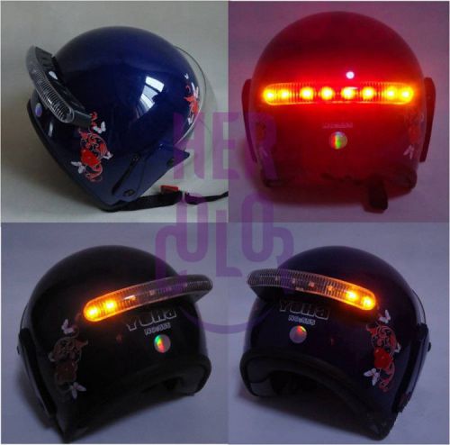 Motorcycle helmet stop brake light led w/ turn signal for harley honda suzuki for sale