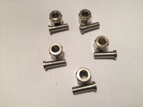 1/4&#034; Barb to 1/4&#034; Swivel Nut - Draft Beer Bar Home Brew Tubing Fittings set of 5