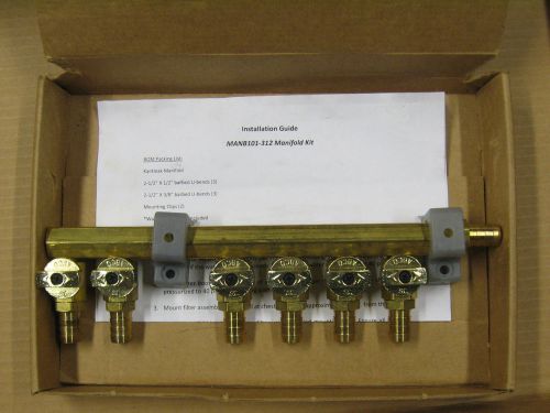 Abco kantleak water supply manifold for beverage machines 6 valves 1/2&#034; barbs for sale