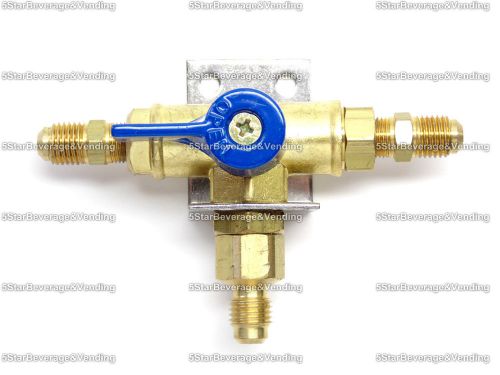 NEW CO2 HIGH PRESSURE CHANGE-OVER / SWITCH-OVER VALVE, 1/4&#034; MALE FLARE IN &amp; OUT