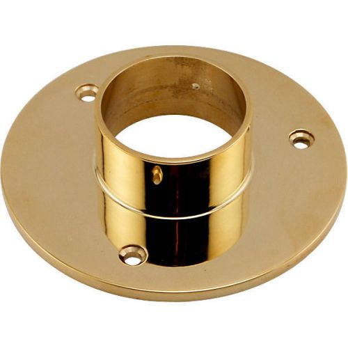 5&#034; Heavy Duty Floor / Ceiling Flange - Polished Brass - Stripper Pole Support